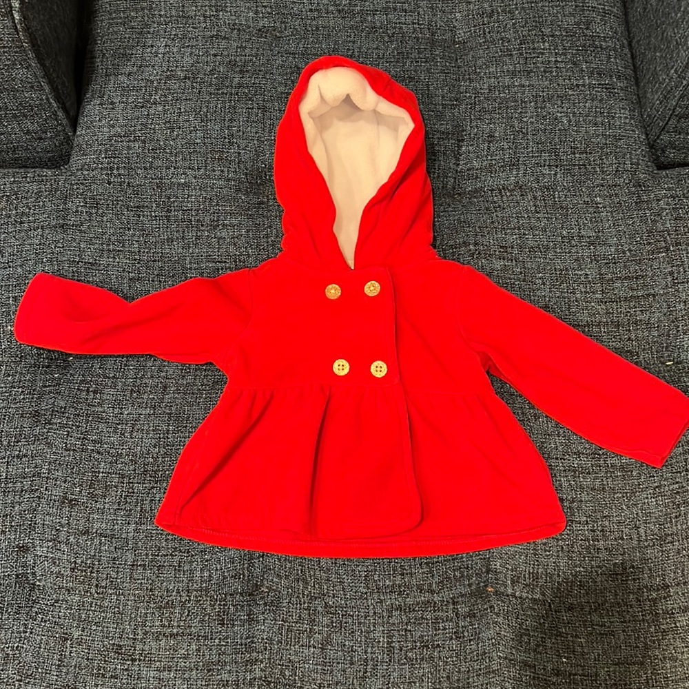 Red jacket baby girl 9M